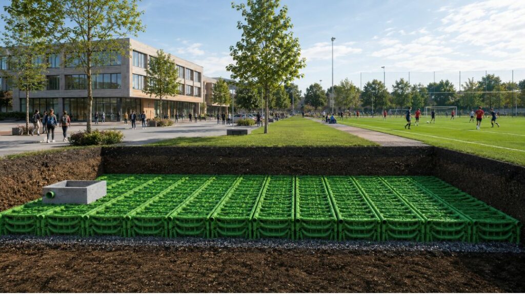 Kommunale Wärmeversorgung mit Energiemonolith und erneuerbarer Energie